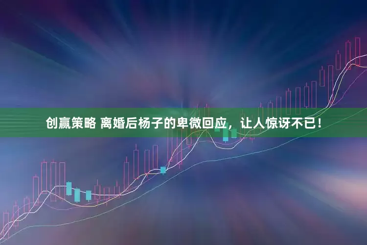 创赢策略 离婚后杨子的卑微回应，让人惊讶不已！