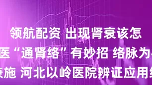 领航配资 出现肾衰该怎么办？中医“通肾络”有妙招 络脉为枢 通补兼施 河北以岭医院辨证应用络病理论保护肾功能_治疗_症状_王先生