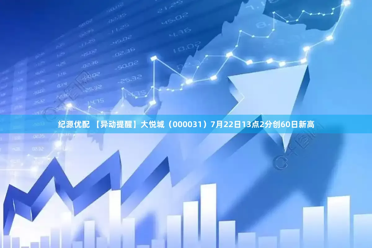 纪源优配 【异动提醒】大悦城（000031）7月22日13点2分创60日新高