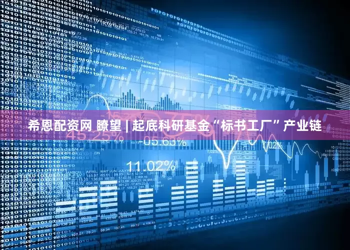 希恩配资网 瞭望 | 起底科研基金“标书工厂”产业链